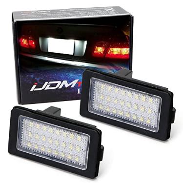 Imagem de iJDMTOY Kit de luz de placa de licença LED completo 3W compatível com 1995-01 BMW E38 7 Series, alimentado por LED branco Xenon 18-SMD e Can-bus livre de erros