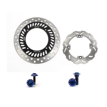 Imagem de Arashi Discos de freio dianteiros traseiros rotores com parafusos de montagem para Honda CR125R CR250R CR125E CR250E CR500R CR500E 1992-1994, peças de acessórios de reposição de motocicleta