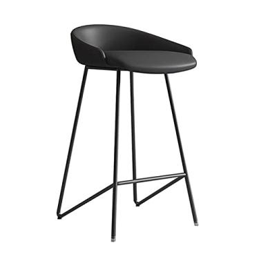 Imagem de Cadeira de bar para casa restaurante cadeira alta de metal moderna minimalista cadeira de bar cafeteria banco de bar banco de bar banquinhos de balcão (H 64 polegadas) bancos de bar ajustáveis (cor