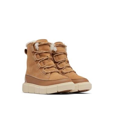 Imagem de Sorel Bota infantil unissex Explorer II Lace impermeável, Tawny Buff/Cerâmica branqueada, 10 Little Kid