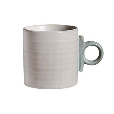 Imagem de GRFIT Caneca de cerâmica com alça personalizada copo de bebida de escritório 400 ml copo de café da manhã de grande capacidade para leite café caneca de café (cor: latão)