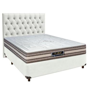 Imagem de Kit Cabeceira + Cama Box + Colchão Casal Molas Ensacadas Legriff Sankonfort