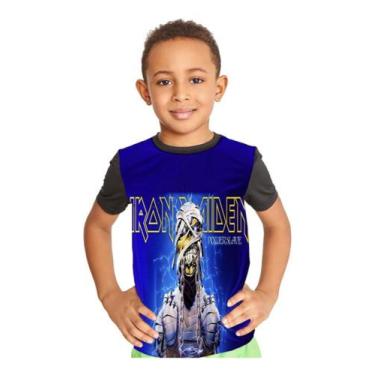 Imagem de Camiseta Infantil Banda Iron Maiden Ref:892 - smoke, Preto, 4