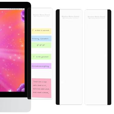 Imagem de Acessórios de mesa de escritório, 2 peças, multifunções, placa de notas para monitor de computador, suporte adesivo de acrílico para escritório em casa