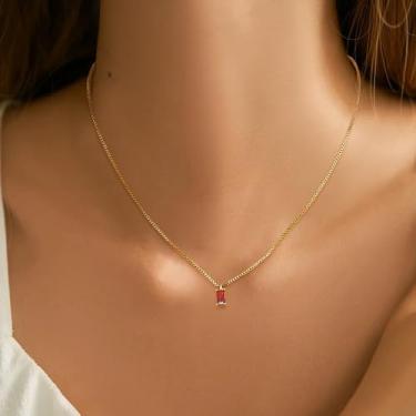 Imagem de Colares femininos com pingente infinito com cristais de pedra do mês de nascimento, joias presentes para esposa aniversário ou Natal, 26inches, Aço inoxidável, Sem Pedra Preciosa