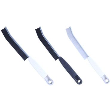 Imagem de 3 escovas de limpeza de fendas de cerdas duras mistas - 2 em 1 escova de limpeza de lacunas finas, escovas de limpeza de lacunas multifuncionais para argamassa, banheiro, azulejos, cozinha, bordas de