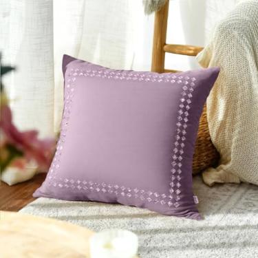 Imagem de Capa de almofada de veludo macia de cor sólida decorativa com zíper para sofá sofá cama cadeira sala de estar casa