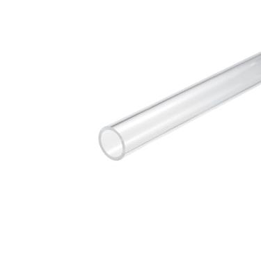 Imagem de Tubo redondo rígido transparente de acrílico 26 mm (1") ID 32 mm (1 1/10.2 cm) OD 25.4 cm para lâmpadas e lanternas, sistema de resfriamento de água