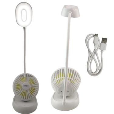 Imagem de Luminaria Ventilador Flexivel 2 Em 1 Abajur Led Mesa Sem Fio