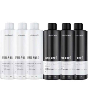 Imagem de Madamelis Bambarro Escova Progressiva 3 Kits (2 X 1 Litro) - Madame Li