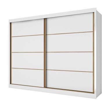 Imagem de Guarda Roupa Sevilha 2 Portas 100% Mdf Mademarcs Branco Acetinado