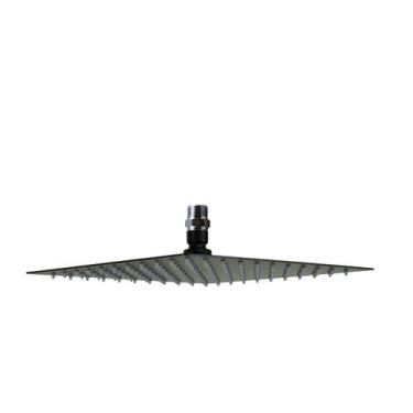 Imagem de Ducha Black Matte Inox 304 25x25 Com Niple Suporte De Teto - AMG Metai
