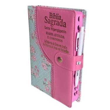 Imagem de Bíblia Letra Hipergigante Feminina e Palavras Jesus em Vermelho com Ha