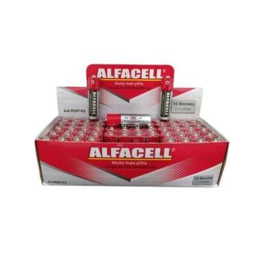 Imagem de Pilhas 2a Comum Pequena Aa Caixa 60 Unidades Originais - Alfacell
