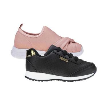 Imagem de Tênis Escolar Infantil Menina - KIT 2 PARES Tam 23 ao 34 - Sapatinhos.