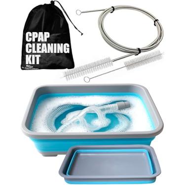 Imagem de RawRock Kit De Limpeza Cpap Com Mangueira E Máscara Para Secador Cabide Escova Arame 2,1 M Espessura, Lavatório Dobrável, Compatível 22 Mm 15 Mm, Cerdas Extra Macias, Suprimentos