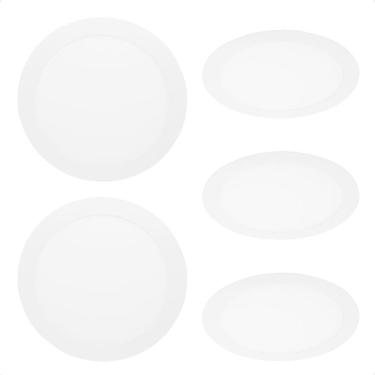 Imagem de Kit 5 Painel Led Redondo Embutir 12W Bivolt Taschibra 3000K