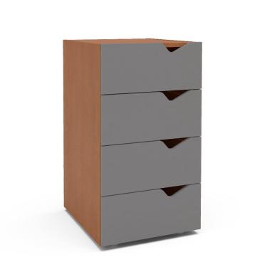 Imagem de Gaveteiro Porto 4 Gavetas Freijó e Cinza