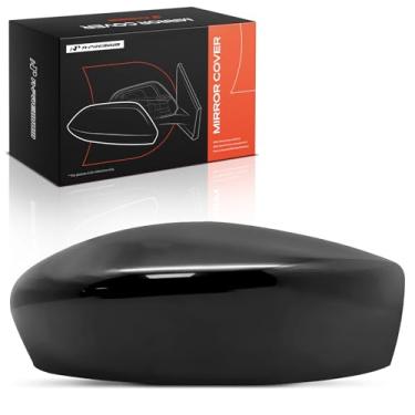Imagem de A-Premium Tampa do espelho retrovisor do lado do motorista - compatível com Nissan Versa 2022, LEAF Kicks 2018-2024, Kicks 2018-2024 - Preto liso, sem furo de seta