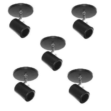 Imagem de Kit 5x Spot Led Direcionavél  515/1 Hiperlight Preto