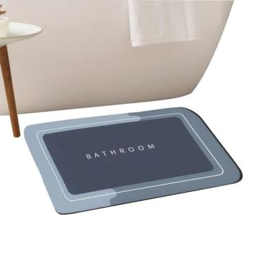 Imagem de Tapete de banho absorvente de água – Tapetes de banho para piso de banheiro, almofada lavável de secagem rápida, antiderrapante, tapete de terra diatomácea para cuidados com idosos, berçário, spa, pia