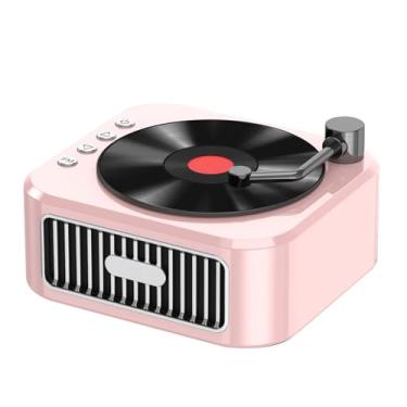 Imagem de Caixa de Som Sem Fio Portátil Estilo Vintage CD e Vinil Tecnologia BT5 3 Estéreo AUX USB Pen Drive Cartão TF 10H Reprodução Longa