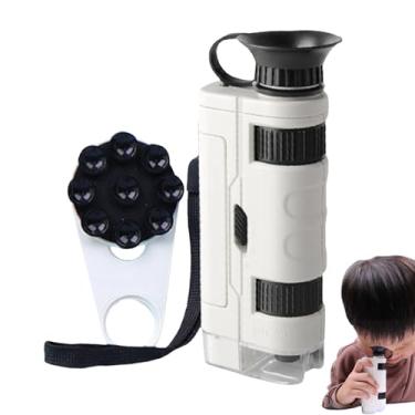 Imagem de Microscópio infantil portátil – ampliação de 100 x | microscópio para moeda, aprendizado educacional de ciências para exploração ao ar livre, , estudo, sala de aula, projetos, planta