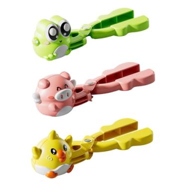 Imagem de YIJU Conjunto de 3 Clipes para Fazer Bolas de Neve - Jogo de Guerra na Neve - Ferramenta para Fazer Bolas de em Formato de Animais - Brinquedo para Parque,