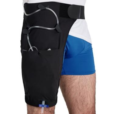 Imagem de Suporte de bolsa de perna para cateter - tecido respirável, dispositivo de estabilização de bolsa de urina para homens e mulheres, preto (L-2GG) Ufootit