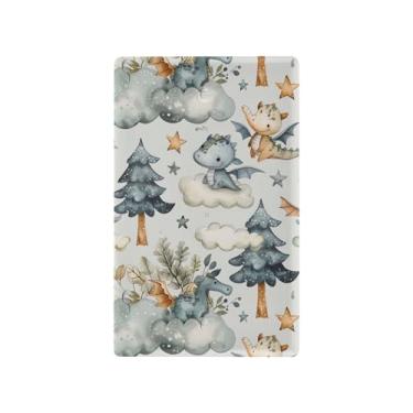 Imagem de SEHANY Capa de parede de tomada dupla de dinossauro engraçado, tamanho padrão e à prova de calor, placas decorativas para decoração de escritório doméstico (11,5 cm x 7 cm)