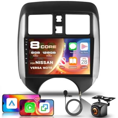 Imagem de 8 núcleos 6G 128G para Nissan Versa Note 2014-2018 estéreo Android 9 polegadas tela sensível ao toque sem fio Carplay Android Auto, rádio Driauto para Nissan Upgrade Bluetooth DSP GPS Navi WiFi FM/RDS