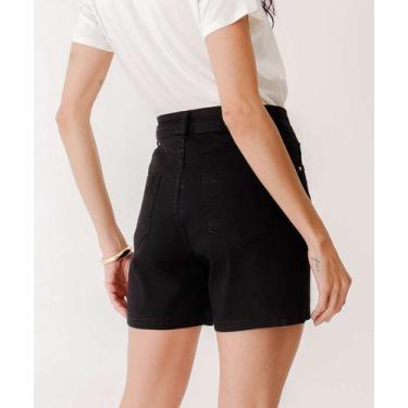 Imagem de Short Jeans Feminino Bolso Cintura Alta-33004 - JEZZIAN, 40, Jeans pre