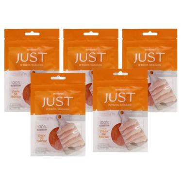 Imagem de Kit Petisco Just Steak de Frango Caes Gatos 55g 5 unidades - GERMANHAR