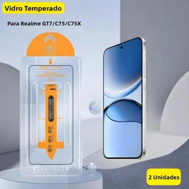 Imagem de Protetor De Tela De Vidro Temperado Oleofóbico Sem Poeira Para Realme 
