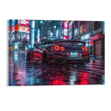 Imagem de HouLaiZhe Tóquio Street Modificado Carro R35 Jdm Cartazes de Carro Tela Estética Decoração de Parede Pintura de Parede Impressões Sala de Galeria Decoração de Parede para Quarto Sala de Estar