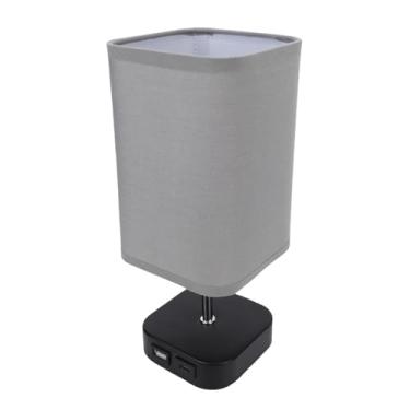 Imagem de Hyuduo Lâmpada de Mesa de Cabeceira USB e Tipo C Controle de Toque Lâmpada de Mesa Dimmable para o Quarto Cama do Escritório da Cama Com Lâmpadas LED E26 LED (Plugue da UE 220V)