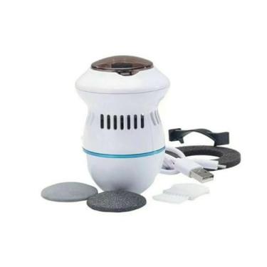Imagem de Removedor Elétrico de Calos USB, Branco, Pedicure Esfoliante para Pés, com Discos de Lixa