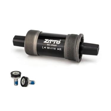 Imagem de HOUSON Suporte inferior de bicicleta, suporte inferior de bicicleta 68 mm quadrado BSA suporte inferior quadrado carcaça eixos inferiores para bicicleta 124,5 mm