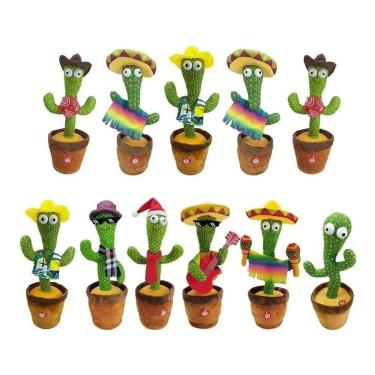 Imagem de Cacto Dançante Falante Música Repete A Fala Luzes