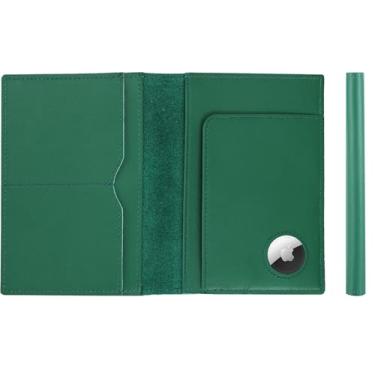 Imagem de STAR VISTA Porta-passaporte de viagem de couro Albatross, design minimalista, capa de couro de flor integral para homens e mulheres - Carteira fina para passaporte, dobrável, bloqueio RFID, AirTag de