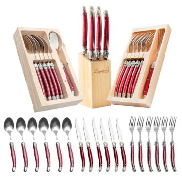 Imagem de Conjunto De Talheres Luxo Laguiole 18 Peças Aço Inox Elegância E Durabilidade