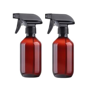 Imagem de Garrafas de spray de plástico de 300 ml, recipiente recarregável vazio com pulverizador de cabeça ajustável, garrafa de água de névoa/fluxo para produtos de limpeza, plantas, treinamento de animais de
