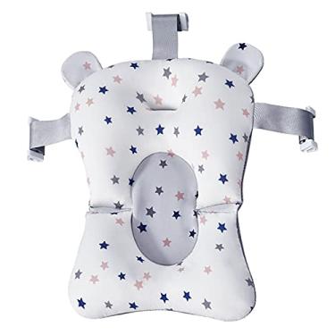 Imagem de RUIXIA Almofada de banho de bebê antiderrapante almofada de banho para recém-nascidos almofada de suporte de assento de banheira flutuante macio assento de banheira travesseiro chuveiro cama de banho