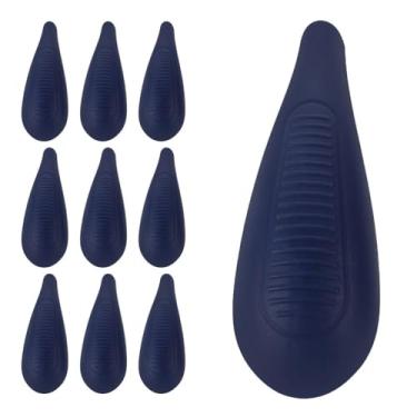 Imagem de PRETYZOOM 8 pares de almofadas de ombro de plástico sobre cabides antideformação, protetores modeladores de ombro para casacos, suéteres, prateleiras azuis