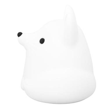Imagem de Jiawu Lâmpada Noturna Colorida de Raposa de Silicone para Decoração de Quarto, Luz Recarregável Portátil Antirreflexo para Bebês, Ideia Maravilhosa de Presente, Bateria de Lítio 1200mAh para
