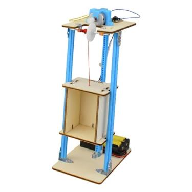 Imagem de Kokiya Elevador de madeira de brinquedo para montar, kit de construção de modelo faça você mesmo, kit de ciências para crianças, projetos educativos