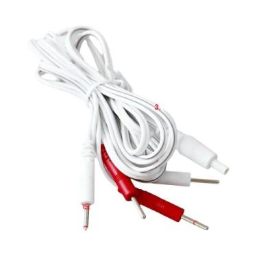 Imagem de Fios De Eletrodo Para Massager Tens EMS De 4 Vias Para Conexão De Almo