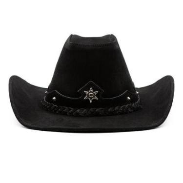 Imagem de Chapeu Country Couro Americano Australiano Aba Arame em Aço Barretos Rodeio Western Boiadeira-Masculino