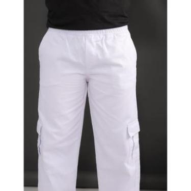 Imagem de Calça Cargo Masculina Sarja Streetwear Larga Skate com Elastico-Masculino