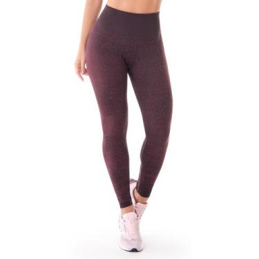 Imagem de Calça Legging Fitness em jacquard Açaí - Trend, P